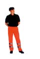 Pantalone Arancio (con fasce rifrangenti)