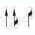 Forma e dimensioni delle frecce direzionali dx/sx urbana